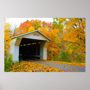 Adams Mill Old Covered Bridge, Indiana Poster
