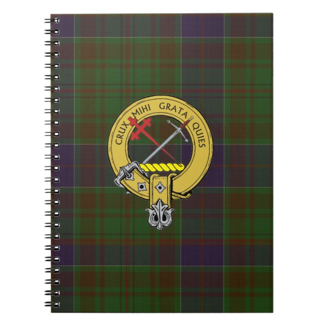 Adams Tartan and Clan Badge Notebook (Front)