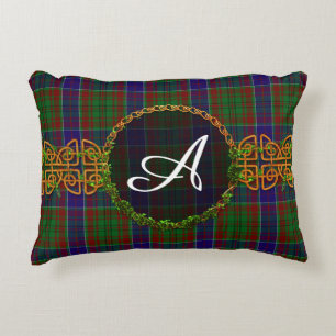 Adams Tartan And Monogram Decorative Cushion