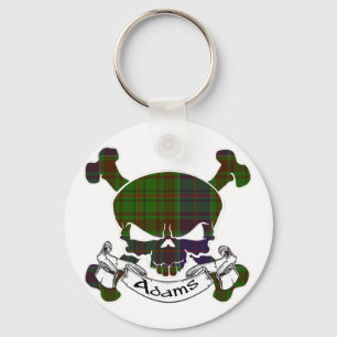 Adams Tartan Skull Keychain
