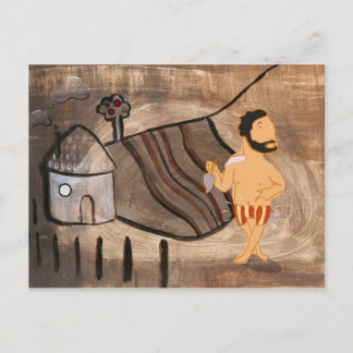 Adam's very first pair of trousers postcard