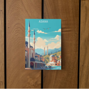 Adana Turkey Retro Vintage Travel Postcard