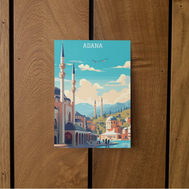 Adana Turkey Retro Vintage Travel Postcard (Adana Turkey Postcard)
