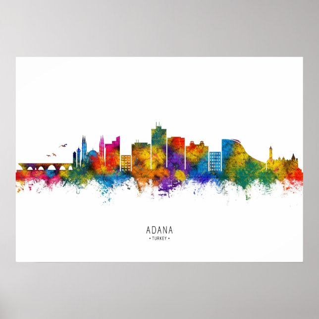 Adana Turkey Skyline Poster (Front)