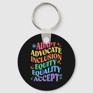 Adapt Advocate Inclusion Equity Equality Autism Aw Key Ring