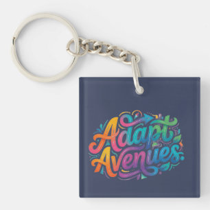 Adapt Avenues – Modern Inspirational Typography T- Key Ring