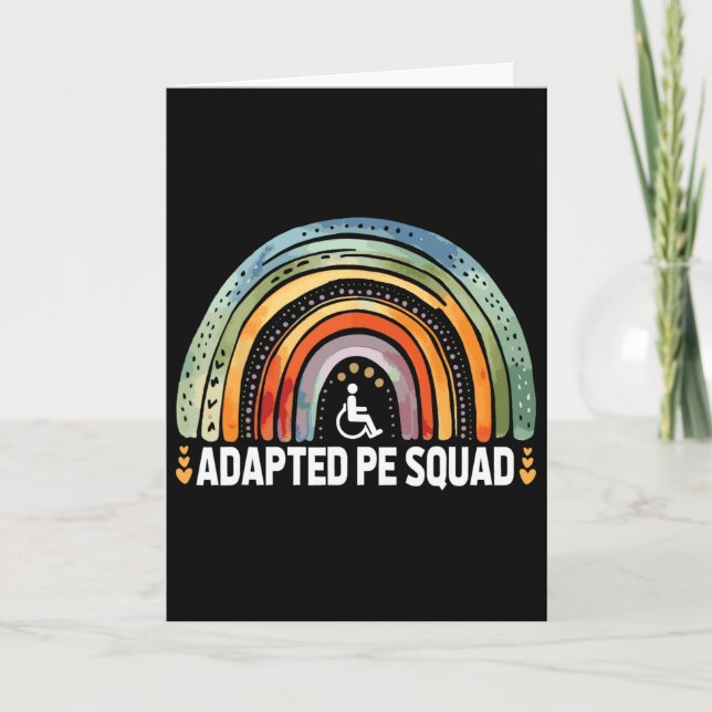 Adapted Pe Squad Ck To School Teacher Adapted Pe  Card (Front)