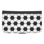 Adapted Soccer Ball pattern Black White Samsung Galaxy Wallet Case (Front (Horizontal))