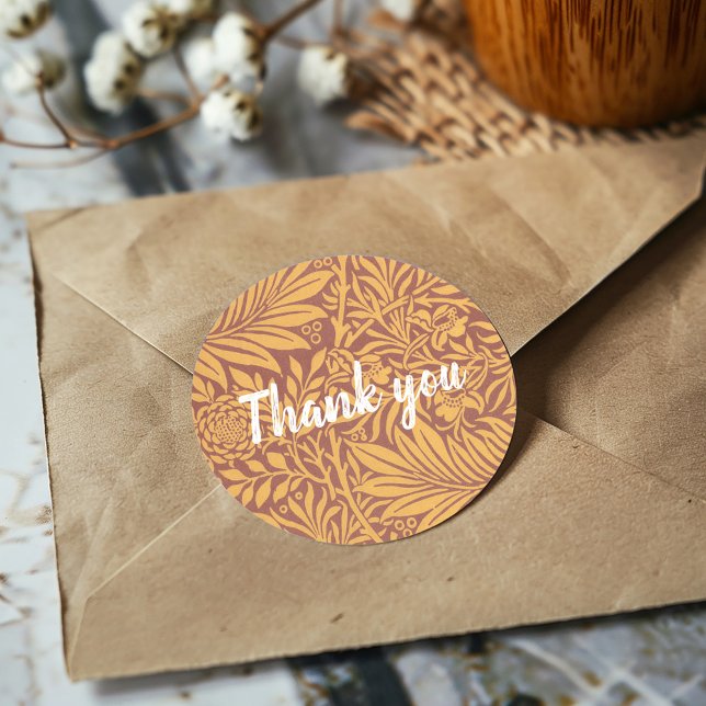 Adapted William Morris pattern Thank you sticker (William Morris pattern Thank you sticker)
