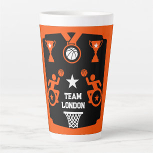 Adaptive Disabled Basketball Latte Mug