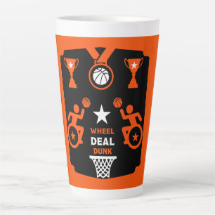 Adaptive Disabled Basketball Latte Mug