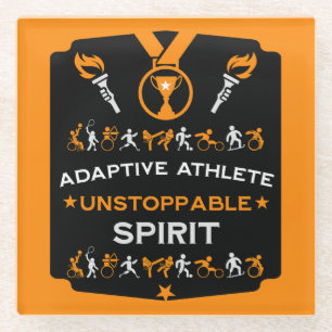 Adaptive Disabled Sports Gift Glass Coaster