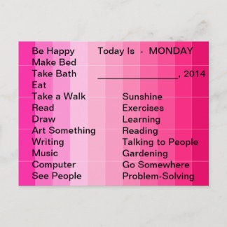 Adaptive Living Tools Daily List To Do Card Monday
