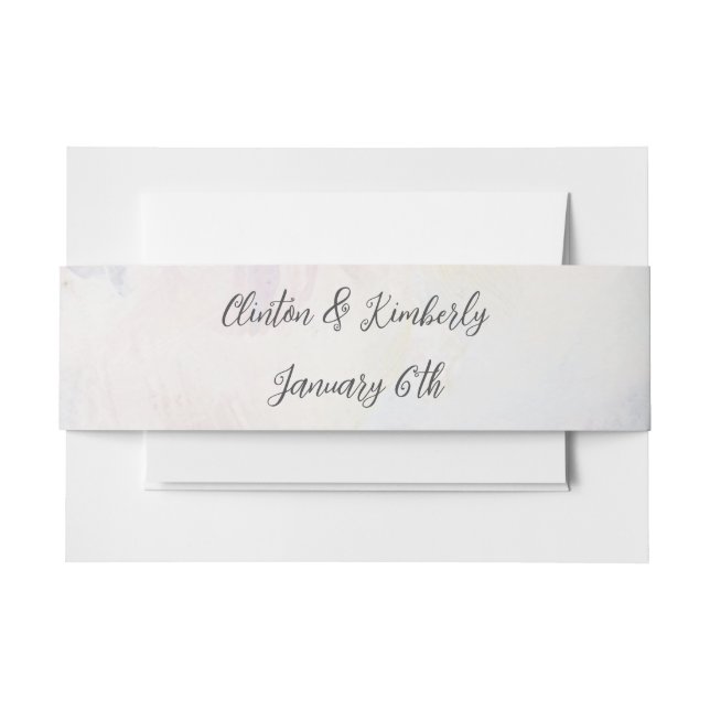 Adara Elegant Customisable Invitation Belly Bands Band (Front Example)