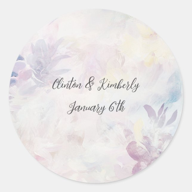 Adara Elegant Customisable Round Stickers (Front)