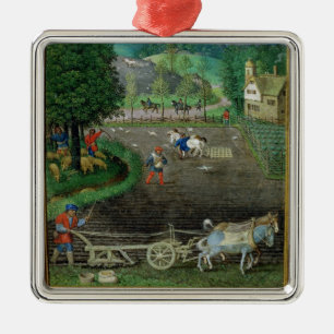 Add 18855 October: ploughing and sowing, from a Bo Metal Ornament