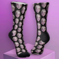 Add 1 Floating Head Photo Half Drop Pattern black