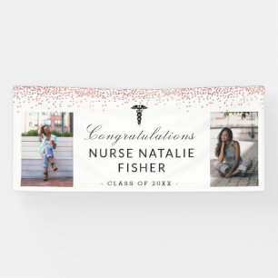 Add 2 Photo Script Congratulations Nurse Graduate Banner