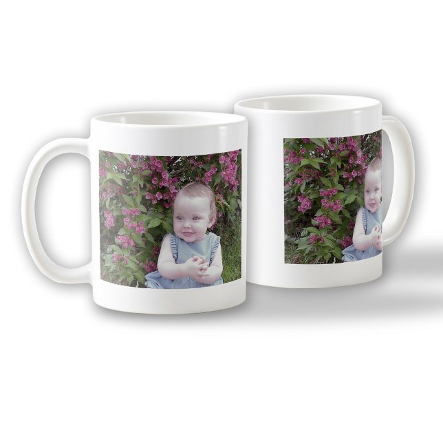 Add 2 Photos - photo on both sides - open and edit Coffee Mug (Custom Photo Mug)