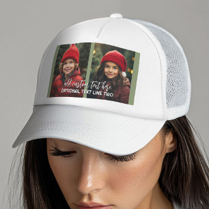 Add 2 Photos - Simple Collage Trucker Hat