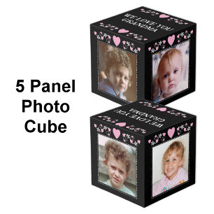 Add 4 images we love you grandma black pink cube