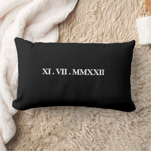 Add A Birth Date, Anniversary, Name, & Message etc Lumbar Cushion
