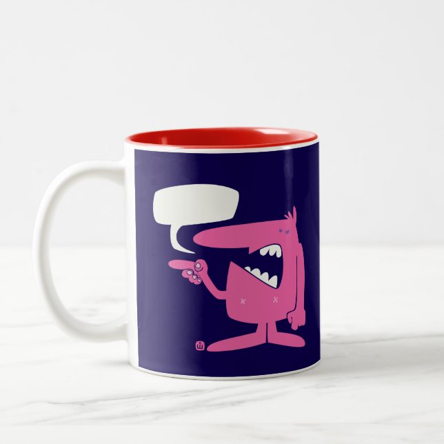 Add a Caption Cartoon Character Mug (Left)