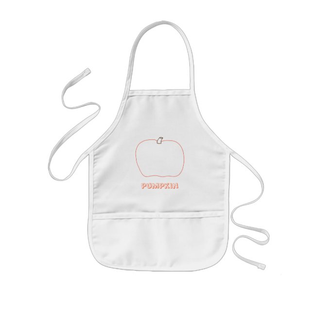 Add a face, pumpkin Halloween colour in aprons (Front)
