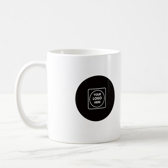 Add A Logo Business Personalised Coffee Mug (Left)