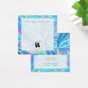 Add A Logo Holographic Iridescent Earring Display