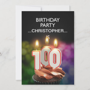 Add a name, 100th Birthday party Invitation