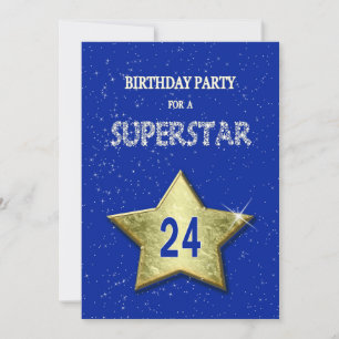 Add a name, 24th Birthday Party Invitation