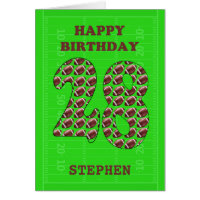 Add A Name 28th Birthday Footballs