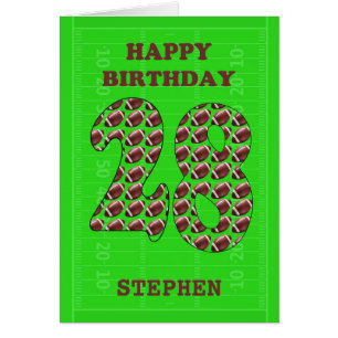 Add A Name 28th Birthday Footballs 