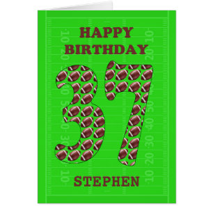 Add A Name 37th Birthday Footballs 