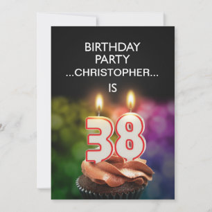 Add a name, 38th Birthday party Invitation