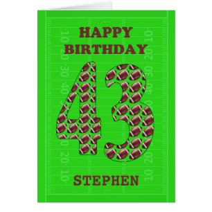 Add A Name 43rd Birthday Footballs 
