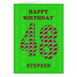 Add A Name 48th Birthday Footballs 