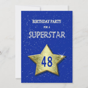 Add a name, 48th Birthday Party Invitation