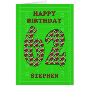 Add A Name 62nd Birthday Footballs