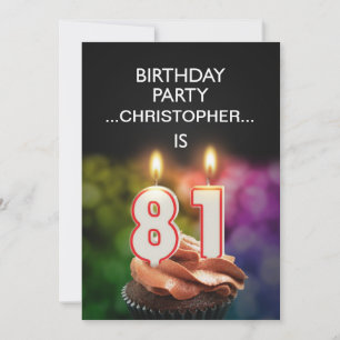 Add a name, 81st Birthday party Invitation