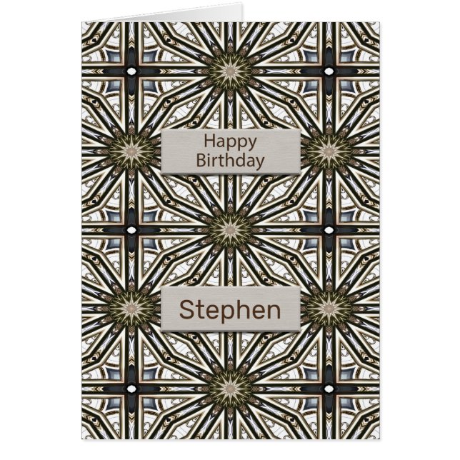 Add a Name Birthday Abstract Mandala Design (Front)