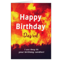 Add A Name Birthday Forest Fire Candle Humour