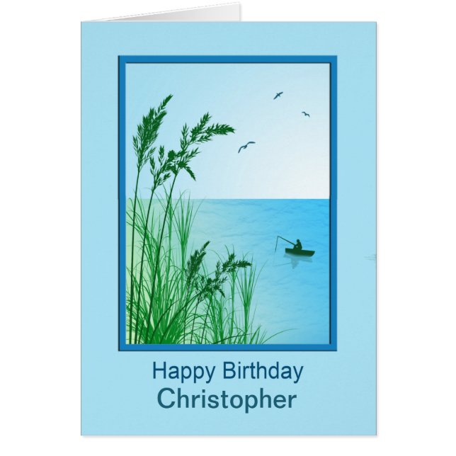 Add a Name Birthday Sea Fishing (Front)