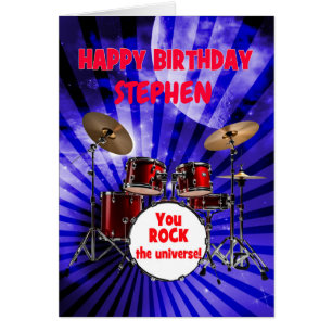 Add A Name Birthday You Rock Drums