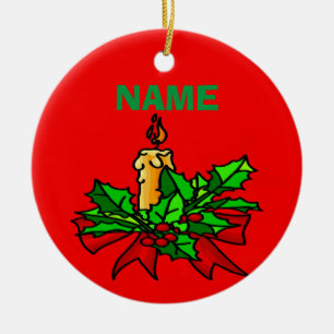Add A Name Christmas Tree Ceramic Ornament
