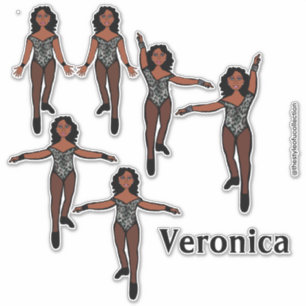 Add a Name Dancer Sticker Black Animal  A