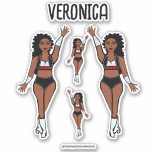 Add a Name Dancer Stickers Red / Black / White