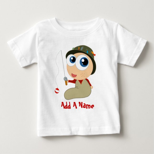 Add A Name Fishing Baby T-shirt (Front)
