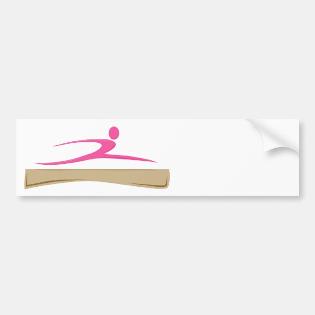 Add a Name Gymnastics Bumper Sticker (Front)